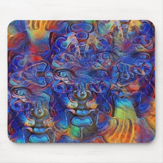 Abstracte fractale vlakken muismat (Voorkant)