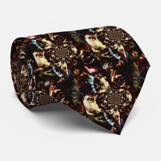 Abstracte fractale vlakken stropdas (Opgerold)