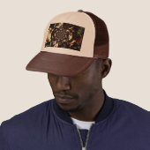 Abstracte fractale vlakken trucker pet (In situ)