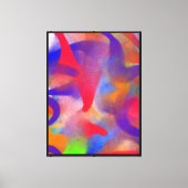 Abstracte framboos verf canvas afdruk (Voorkant)