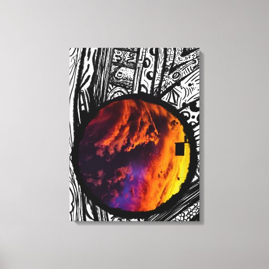 Abstracte Frame Kunstfotografie ( Magische Lucht ) Canvas Afdruk (Voorkant)