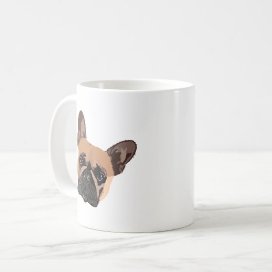 Abstracte Franse Bulldog Coffee Mok (Voorkant links)