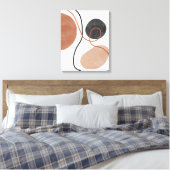 Abstracte Freeform-vormen - bruin en zwart Canvas Afdruk (Insitu (Slaapkamer))