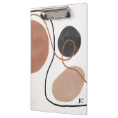 Abstracte Freeform-vormen - bruin en zwart Klembord (Links)
