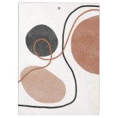 Abstracte Freeform-vormen - bruin en zwart Klembord (Achterkant)