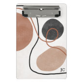 Abstracte Freeform-vormen - bruin en zwart Mini Klembord (Voorkant)