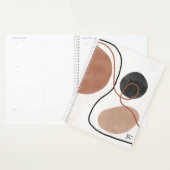 Abstracte Freeform-vormen - bruin en zwart Planner (Display)