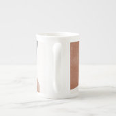 Abstracte Freeform-vormen - bruin en zwart Porselein Kop (Achterkant)