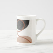 Abstracte Freeform-vormen - bruin en zwart Porselein Kop (Rechts)