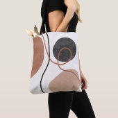 Abstracte Freeform-vormen - bruin en zwart Tote Bag (Dichtbij)
