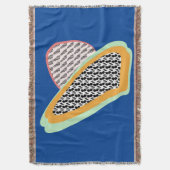 Abstracte Fruit Papaja Drakenfruit Patroon Worpdek Deken (Voorkant Verticaal)