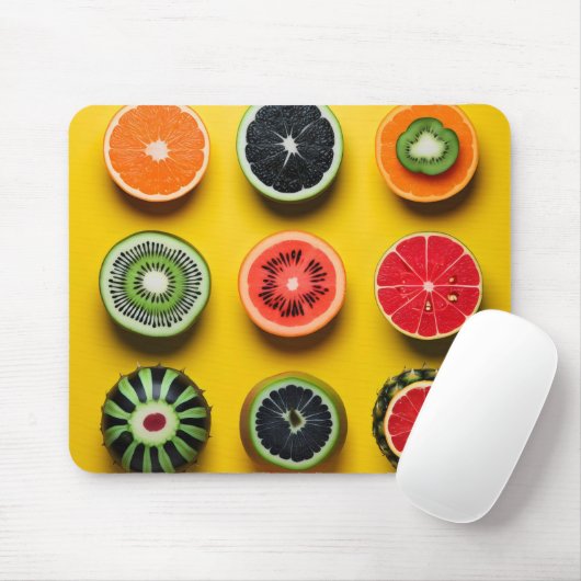 Abstracte fruitkleuren muismat (Met muis)