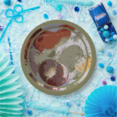 Abstracte fruitmotif papieren bordje (Feest)