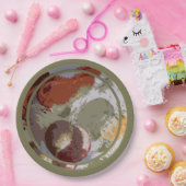 Abstracte fruitmotif papieren bordje (Feest)