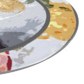 Abstracte fruitmotif snijplank (Hoek)