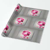 Abstracte fuchesbloem cadeaupapier (Uitgerold)