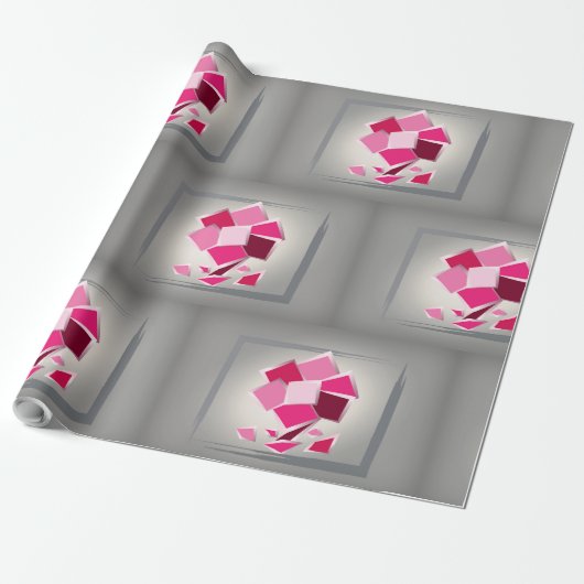 Abstracte fuchesbloem cadeaupapier (Uitgerold)
