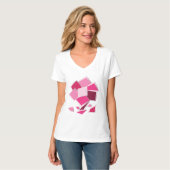 Abstracte fuchesbloem t-shirt (Voorkant volledig)