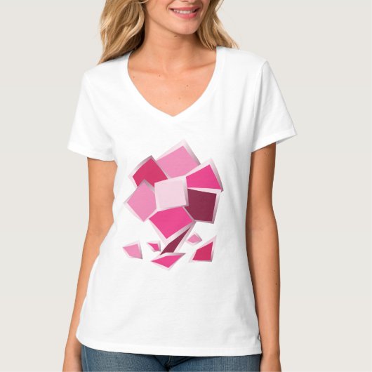 Abstracte fuchesbloem t-shirt (Voorkant)