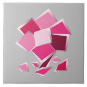 Abstracte fuchesbloem tegeltje (Voorkant)