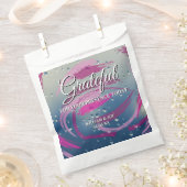 Abstracte Fuchsia en roze penseelstreek dankbaar Bedankzakje (Geknipt)