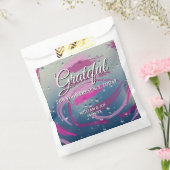 Abstracte Fuchsia en roze penseelstreek dankbaar Bedankzakje (Gezegeld)