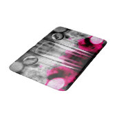 Abstracte Fuchsia, grijze en zwarte graan fotokuns Badmat (Gekanteld)