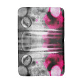 Abstracte Fuchsia, grijze en zwarte graan fotokuns Badmat (Voorkant Verticaal)