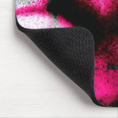 Abstracte Fuchsia, grijze en zwarte graan fotokuns Muismat (Hoek)