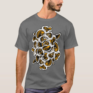 Abstracte Fungal Surrealist Eyes and Mouth Funny T-shirt