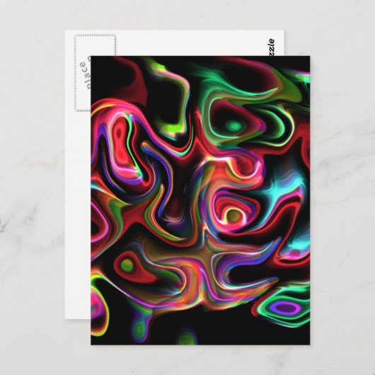 Abstracte Funky 90 Briefkaart (Voorkant / Achterkant)