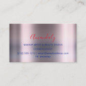 Abstracte Funky Artwork Makeup Artist Rainbow Visitekaartje (Achterkant)