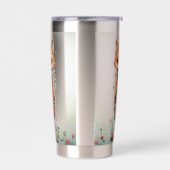 Abstracte Funky Fox Lady Geïsoleerde Drinkbeker (Links)