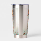 Abstracte Funky Fox Lady Geïsoleerde Drinkbeker (Rechts)