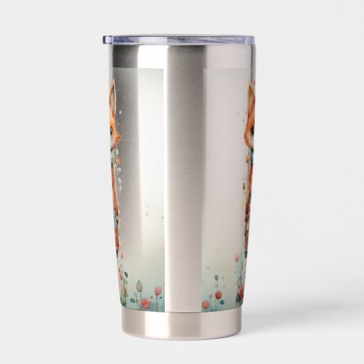 Abstracte Funky Fox Lady Geïsoleerde Drinkbeker (Rechts)