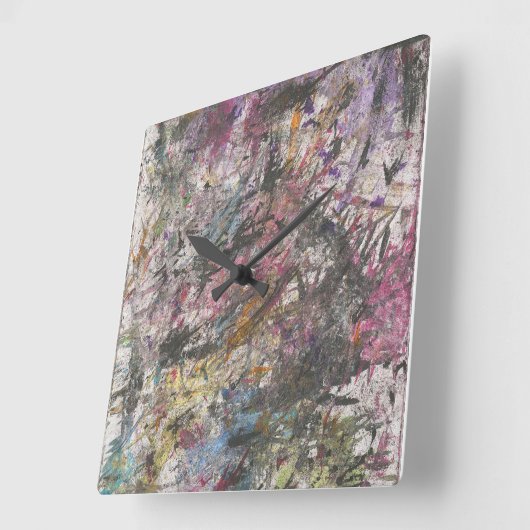 Abstracte Funky kleurrijke wandklok (Hoek)