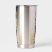 Abstracte Funky Mannelijke Fox Geïsoleerde Drinkbeker (Links)