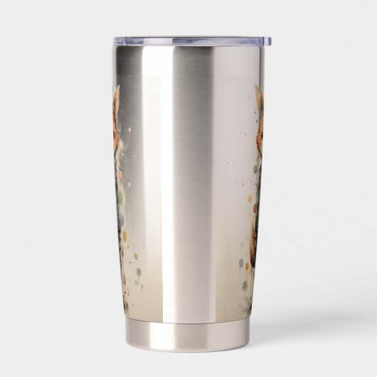 Abstracte Funky Mannelijke Fox Geïsoleerde Drinkbeker (Links)