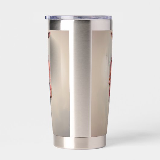 Abstracte Funky Mannelijke Giraffe Geïsoleerde Drinkbeker (Rechts)