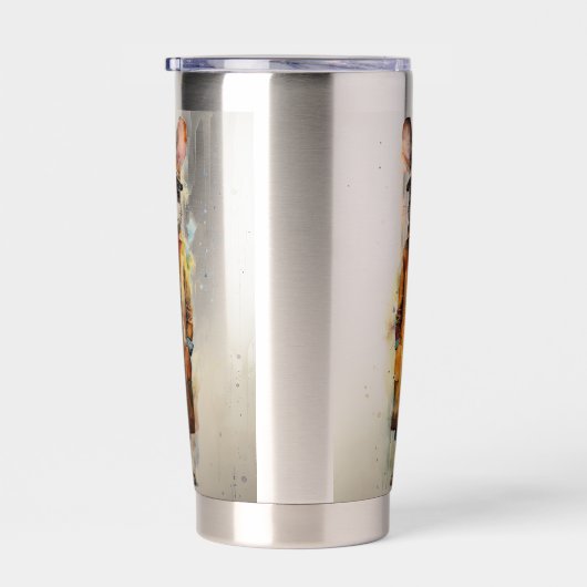 Abstracte Funky Mannelijke Muis Geïsoleerde Drinkbeker (Rechts)