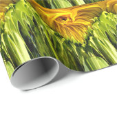 Abstracte funky retro Zonnebloem, bange geometrie Cadeaupapier (Rol Hoek)