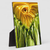 Abstracte funky retro Zonnebloem, bange geometrie Fotoplaat (Zijkant)