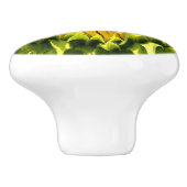 Abstracte funky retro Zonnebloem, bange geometrie Keramische Knop (Zijkant)