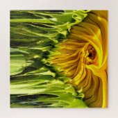 Abstracte funky retro Zonnebloem, bange geometrie Legpuzzel (Horizontaal)