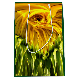 Abstracte funky retro Zonnebloem, bange geometrie Medium Cadeauzakje