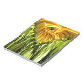 Abstracte funky retro Zonnebloem, bange geometrie Notitieblok (Linkerzijde)