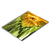 Abstracte funky retro Zonnebloem, bange geometrie Notitieboek (Linkerzijde)