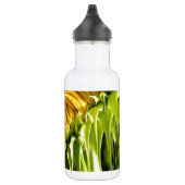 Abstracte funky retro Zonnebloem, bange geometrie Waterfles (Rechts)