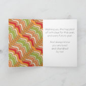 Abstracte Funky Zig Zag Stripes Kaart (Binnen)