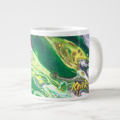 Abstracte funny Phrase Green Yellow Lavender Grote Koffiekop (Voorkant rechts)
